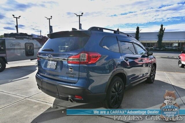 2022 Subaru Ascent Onyx Edition / AWD / Eye Sight Pkg / Power & Heated Leather Seats / Heated Steering / Panoramic Sunroof / Navigation / Lane Watch & Blind Spot Alert / 3rd Row / Rear Captain Chairs / Only 21K Miles / 1-Owner Anchorage AK