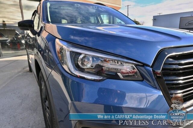 2022 Subaru Ascent Onyx Edition / AWD / Eye Sight Pkg / Power & Heated Leather Seats / Heated Steering / Panoramic Sunroof / Navigation / Lane Watch & Blind Spot Alert / 3rd Row / Rear Captain Chairs / Only 21K Miles / 1-Owner Anchorage AK