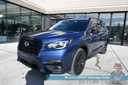 2022 Subaru Ascent Onyx Edition / AWD / Eye Sight Pkg / Power & Heated Leather Seats / Heated Steering / Panoramic Sunroof / Navigation / Lane Watch & Blind Spot Alert / 3rd Row / Rear Captain Chairs / Only 21K Miles / 1-Owner Anchorage AK