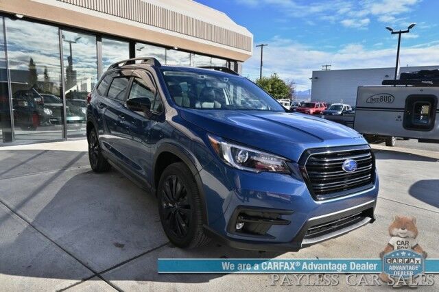 2022 Subaru Ascent Onyx Edition / AWD / Eye Sight Pkg / Power & Heated Leather Seats / Heated Steering / Panoramic Sunroof / Navigation / Lane Watch & Blind Spot Alert / 3rd Row / Rear Captain Chairs / Only 21K Miles / 1-Owner Anchorage AK