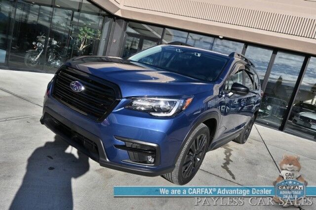 2022 Subaru Ascent Onyx Edition / AWD / Eye Sight Pkg / Power & Heated Leather Seats / Heated Steering / Panoramic Sunroof / Navigation / Lane Watch & Blind Spot Alert / 3rd Row / Rear Captain Chairs / Only 21K Miles / 1-Owner Anchorage AK