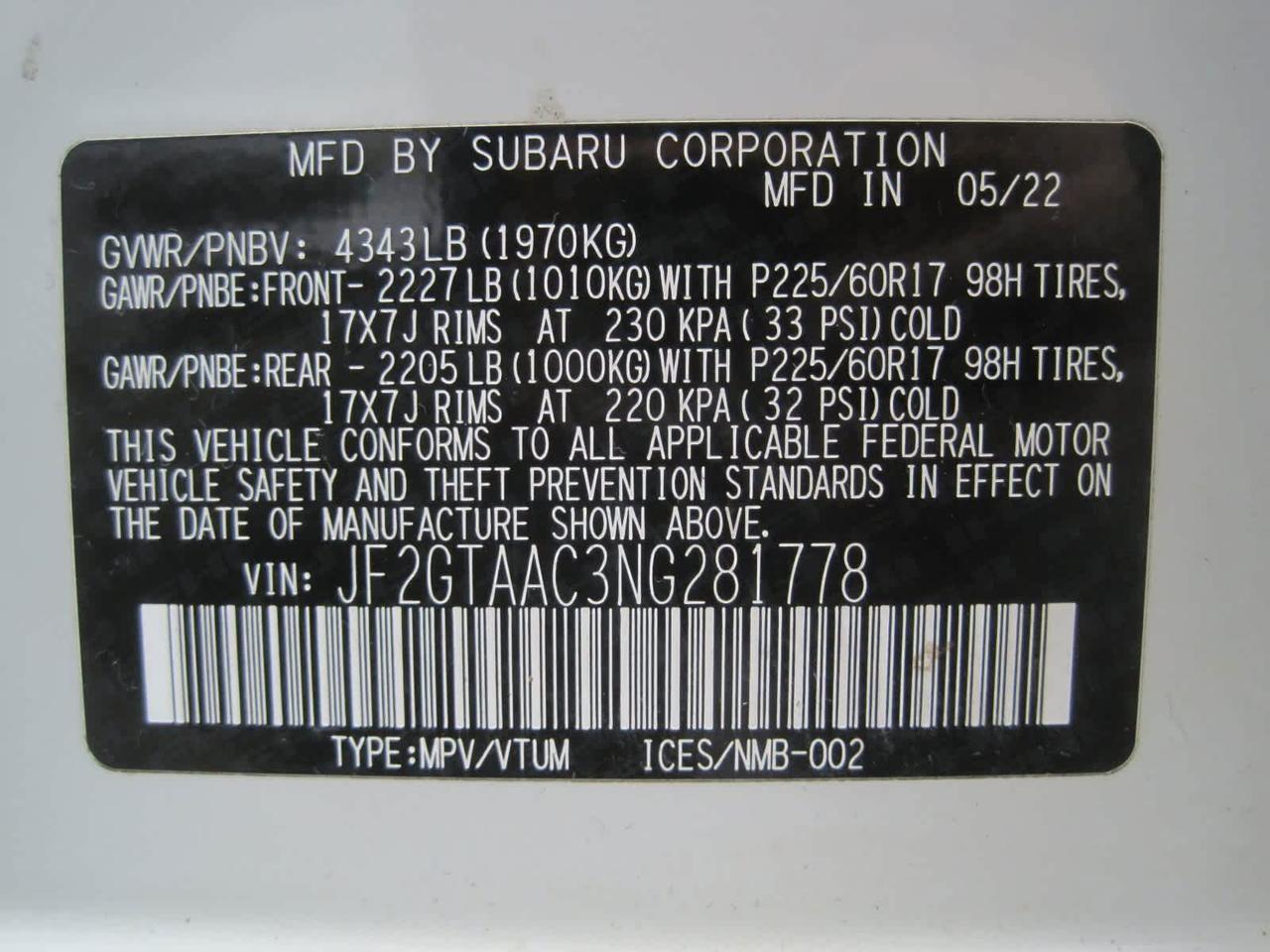 2022 Subaru Crosstrek Belmont MA