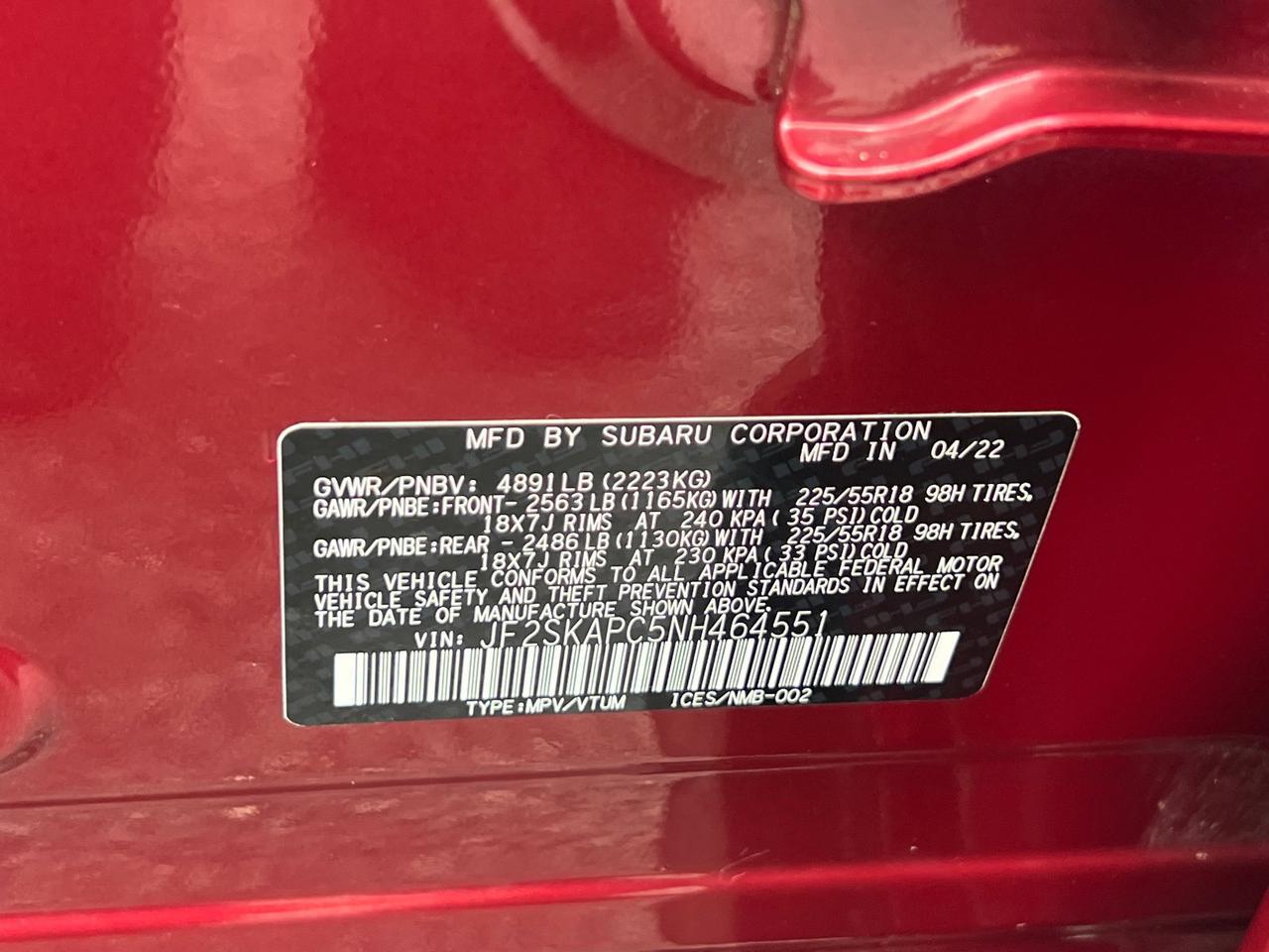 2022 Subaru Forester Limited Hagerstown MD