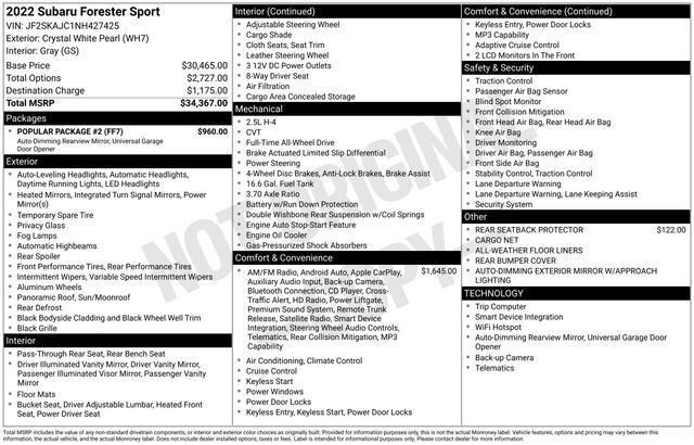 2022 Subaru Forester Sport Raleigh NC