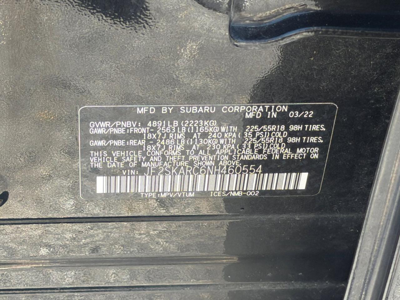 2022 Subaru Forester Touring Hagerstown MD