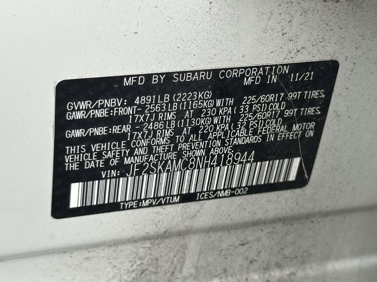 2022 Subaru Forester Wilderness Alexandria VA