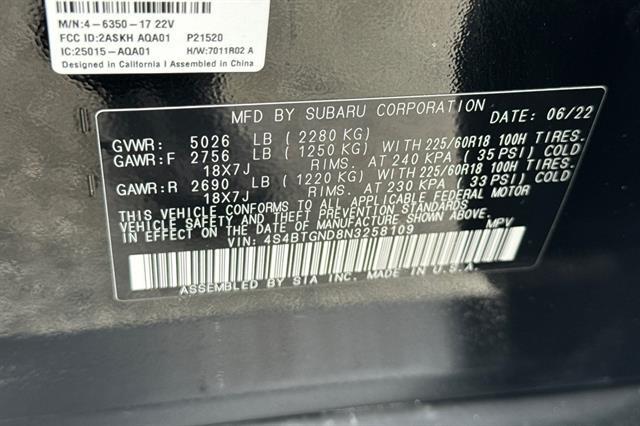 2022 Subaru Outback Limited XT
