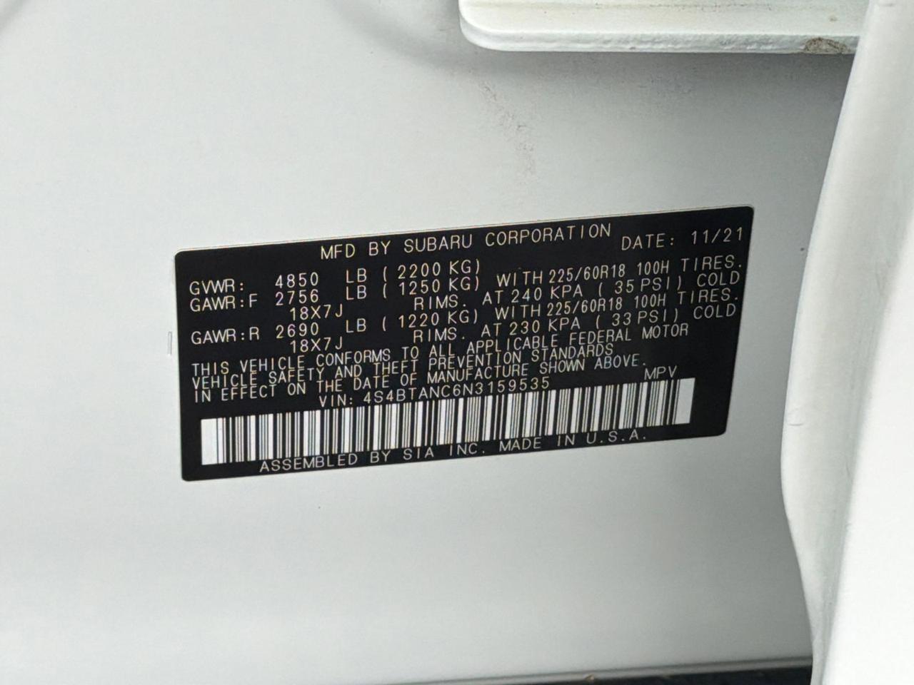 2022 Subaru Outback Limited Hagerstown MD