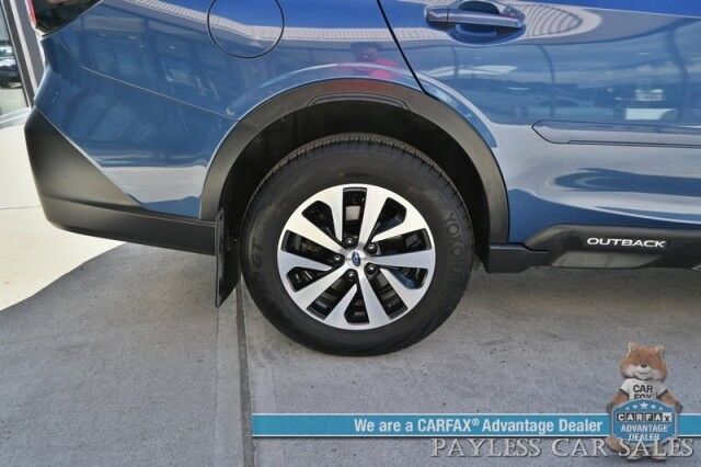 2022 Subaru Outback Premium / AWD / Eye Sight Pkg / Power & Heated Cloth Seats / Sunroof / Adaptive Cruise Control & Lane Watch / Blind Spot Alert / Apple CarPlay & Android Auto / Back Up Camera / Aluminum Wheels / 33 MPG Anchorage AK