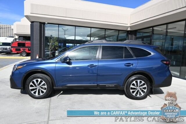 2022 Subaru Outback Premium / AWD / Eye Sight Pkg / Power & Heated Cloth Seats / Sunroof / Adaptive Cruise Control & Lane Watch / Blind Spot Alert / Apple CarPlay & Android Auto / Back Up Camera / Aluminum Wheels / 33 MPG Anchorage AK