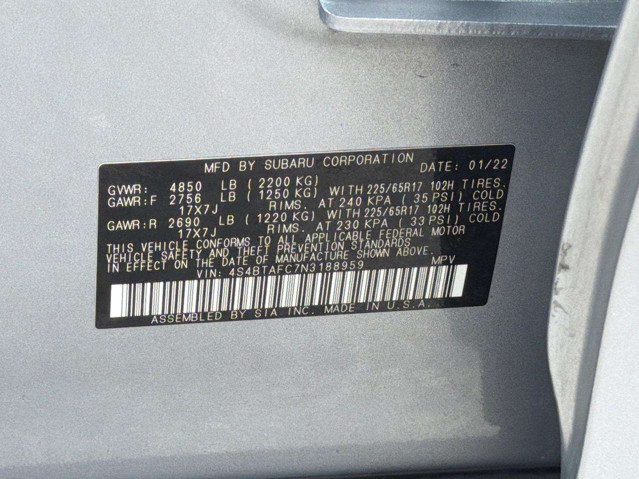2022 Subaru Outback Premium Hagerstown MD