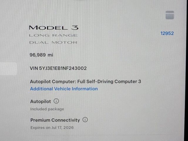 2022 Tesla Model 3 Long Range AWD *AUTOPILOT, NAVIGATION, SAFETY ALERTS, ADAPTIVE CRUISE, SURROUND VIEW CAMERAS, PANORAMA GLASS ROOF, HEATED SEATS/STEERING WHEEL, BLUETOOTH, WIRELESS CHARGING Round Rock TX 2022 Tesla Model 3 Long Range AWD *AUTOPILOT, NAVIGATION, SAFETY ALERTS, ADAPTIVE CRUISE, SURROUND VIEW CAMERAS, PANORAMA GLASS ROOF, HEATED SEATS/STEERING WHEEL, BLUETOOTH, WIRELESS CHARGING Round Rock TX