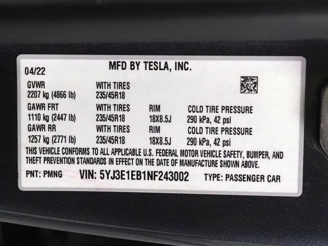 2022 Tesla Model 3 Long Range AWD *AUTOPILOT, NAVIGATION, SAFETY ALERTS, ADAPTIVE CRUISE, SURROUND VIEW CAMERAS, PANORAMA GLASS ROOF, HEATED SEATS/STEERING WHEEL, BLUETOOTH, WIRELESS CHARGING Round Rock TX 2022 Tesla Model 3 Long Range AWD *AUTOPILOT, NAVIGATION, SAFETY ALERTS, ADAPTIVE CRUISE, SURROUND VIEW CAMERAS, PANORAMA GLASS ROOF, HEATED SEATS/STEERING WHEEL, BLUETOOTH, WIRELESS CHARGING Round Rock TX