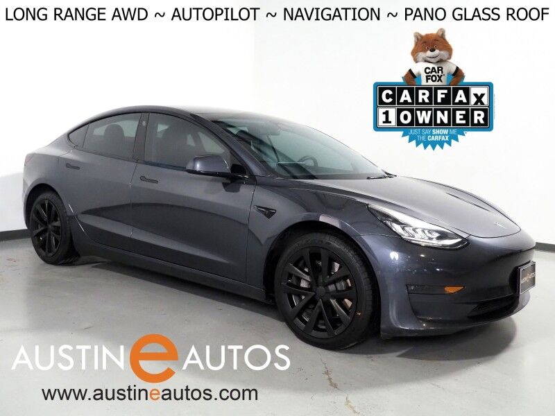 2022 Tesla Model 3 Long Range AWD *AUTOPILOT, NAVIGATION, SAFETY ALERTS, ADAPTIVE CRUISE, SURROUND VIEW CAMERAS, PANORAMA GLASS ROOF, HEATED SEATS/STEERING WHEEL, BLUETOOTH, WIRELESS CHARGING