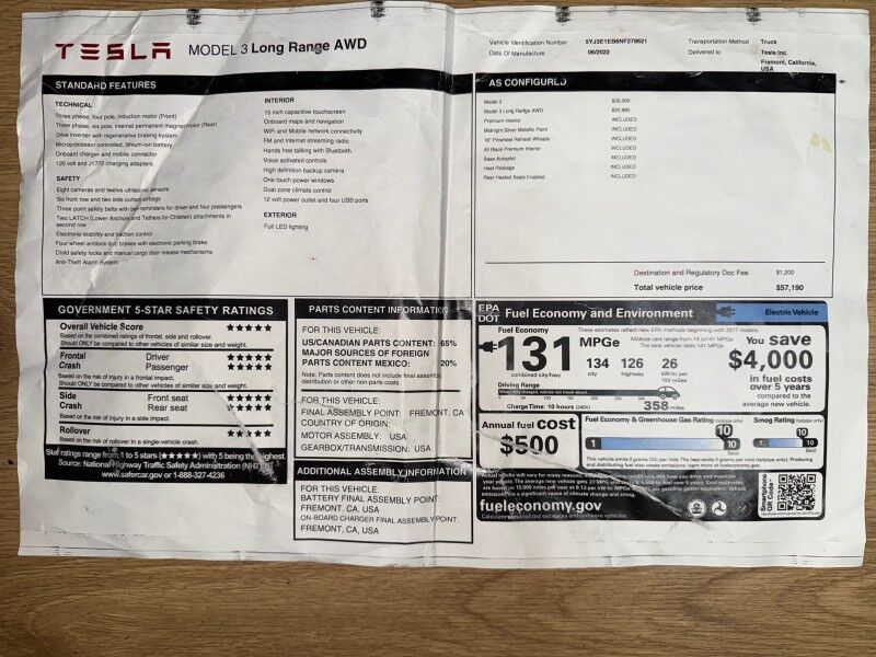 2022 Tesla Model 3 Long Range AWD Arlington VA