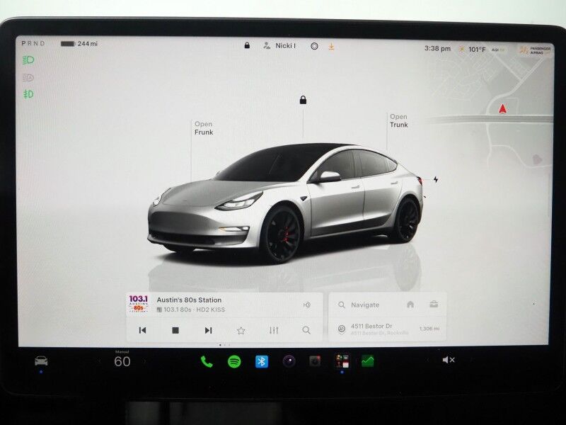 2022 Tesla Model 3 Performance AWD *TRAFFIC AWARE CRUISE CONTROL, NAVIGATION, SAFETY ALERTS, SURROUND VIEW CAMERAS, PANORAMA GLASS ROOF, HEATED SEATS/STEERING WHEEL, 20 INCH UBERTURBINE WHEELS, WIRELESS CHARGING Round Rock TX