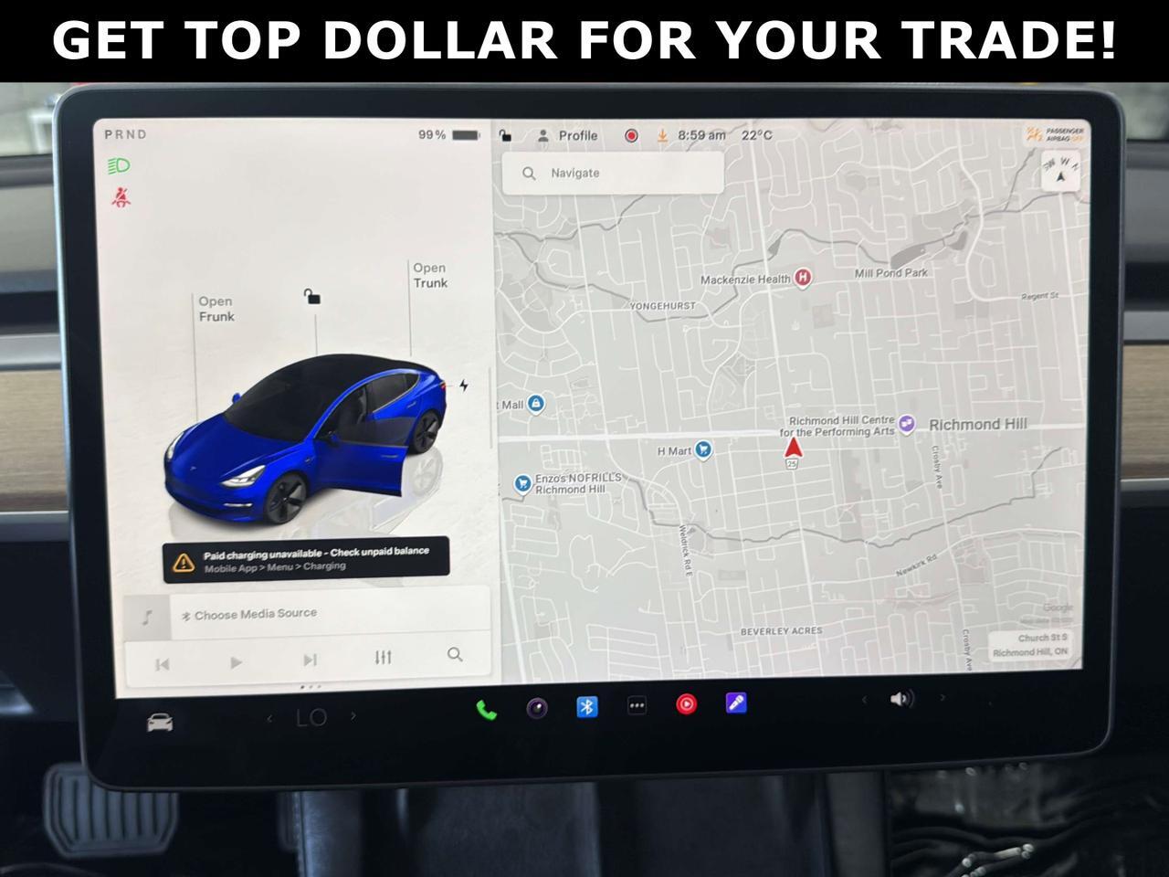 2022 Tesla Model 3 Standard Range Plus RWD *Ltd Avail*ONE OWNER/NO ACCIDENT/SHOWROOM CONDITION Richmond Hill ON