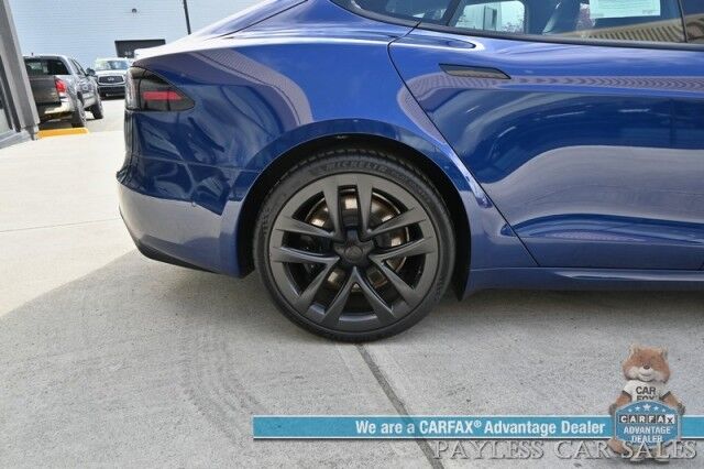 2022 Tesla Model S / AWD / Dual Motor / 670HP / Heated & Cooled Leather Seats / Heated Steering Yoke / Navigation / Adaptive Cruise / Adaptive Air Suspension / Fixed Glass Roof / Bluetooth / Back Up Camera / 380 Mile Range / 1-Owner Anchorage AK