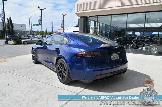 2022 Tesla Model S / AWD / Dual Motor / 670HP / Heated & Cooled Leather Seats / Heated Steering Yoke / Navigation / Adaptive Cruise / Adaptive Air Suspension / Fixed Glass Roof / Bluetooth / Back Up Camera / 380 Mile Range / 1-Owner Anchorage AK