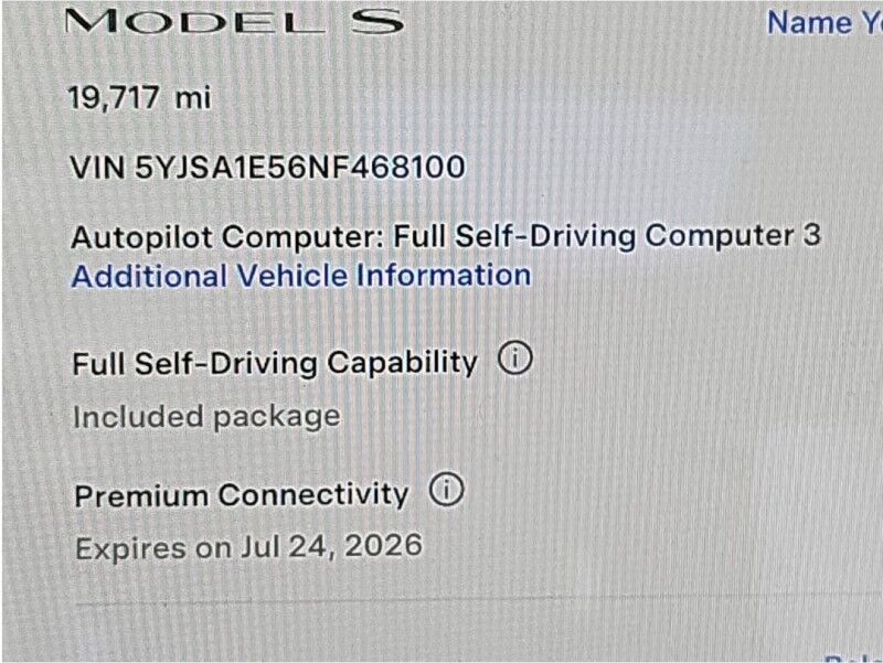 2022 Tesla Model S FULL SELF DRIVING