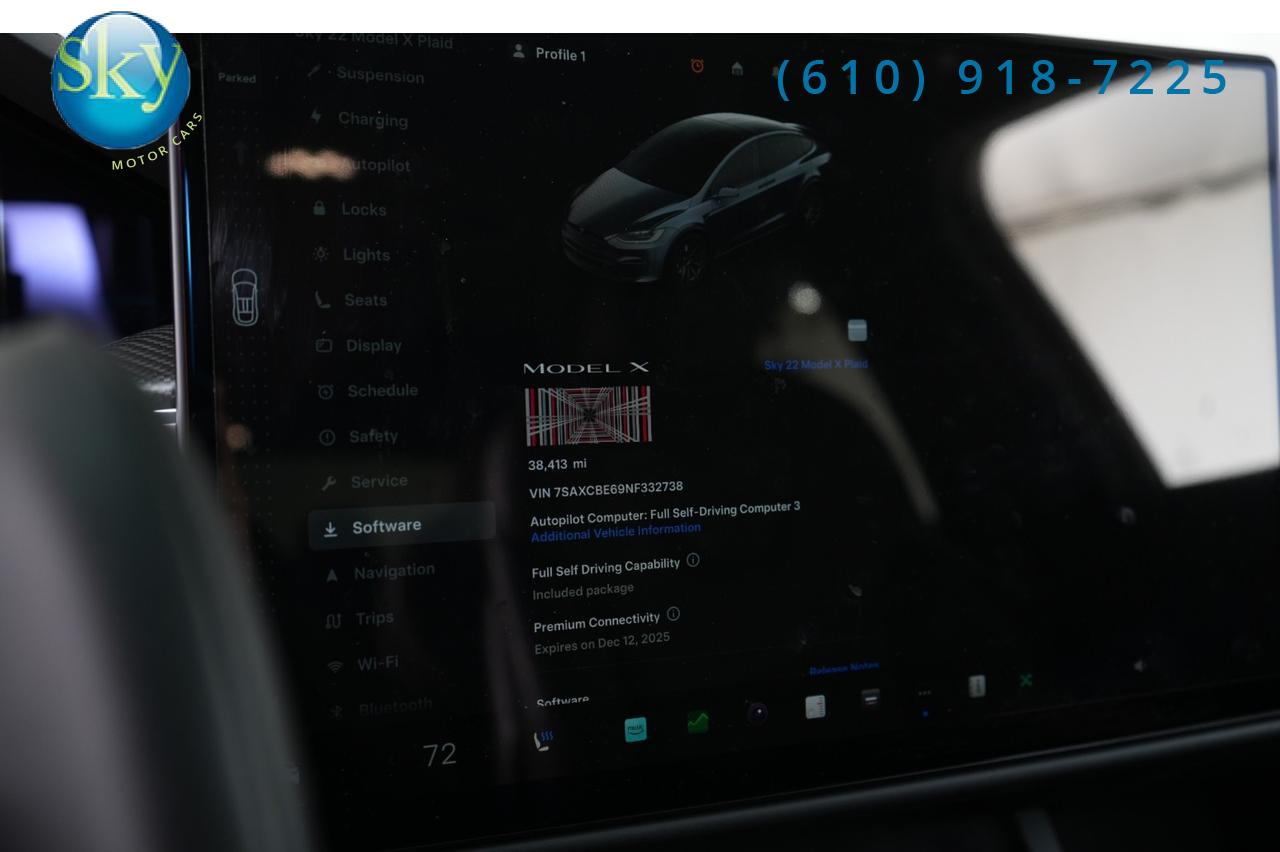 2022 Tesla Model X AWD Plaid 6-PASSENGER FULL SELF-DRIVING (FSD) West Chester PA