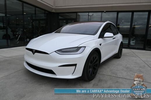 2022 Tesla Model X Plaid / Tri Motor AWD / 1020HP / Full Self Driving Included / Heated & Cooled Leather Seats / Heated Steering Yoke / Fixed Glass Roof / Lane Departure & Blind Spot / BluetootH / 311 Mile Range / 1-Owner Anchorage AK