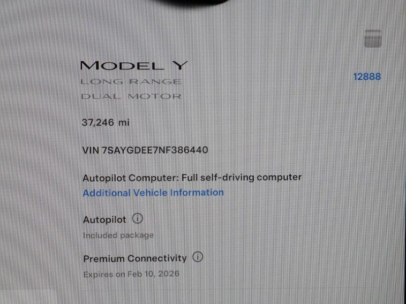 2022 Tesla Model Y Long Range AWD *AUTOPILOT, NAVIGATION, SAFETY ALERTS, ADAPTIVE CRUISE, SURROUND VIEW CAMERAS, PANORAMA GLASS ROOF, HEATED SEATS/STEERING WHEEL, WIRELESS CHARGING Round Rock TX