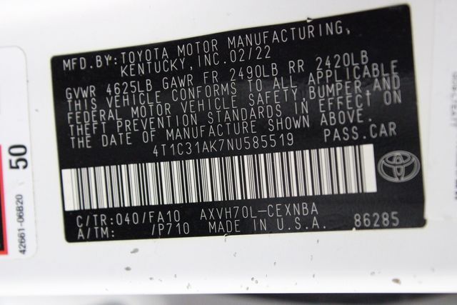 2022 Toyota Camry Hybrid LE Raleigh NC