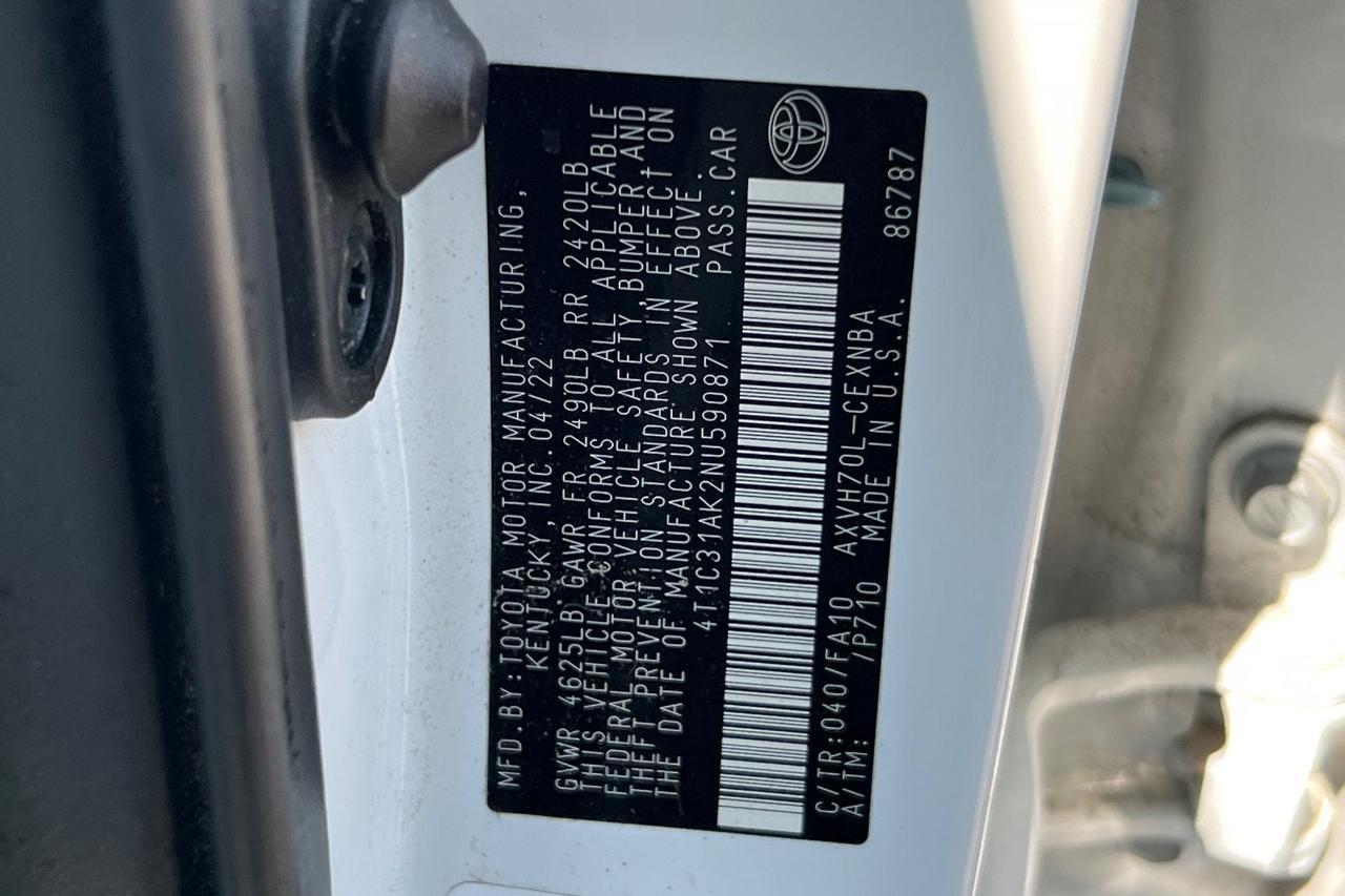 2022 Toyota Camry Hybrid LE Roseville CA