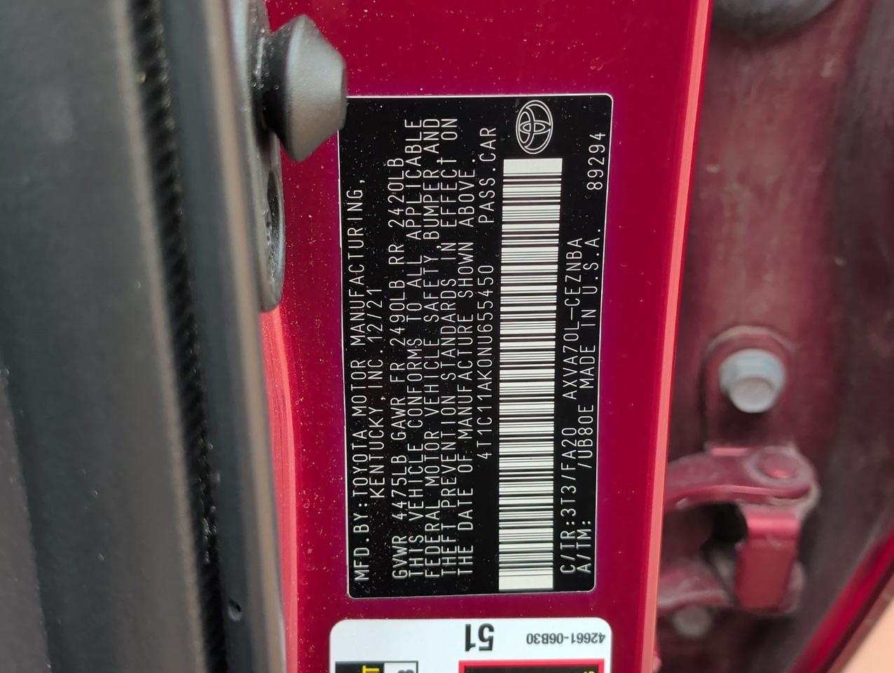 2022 Toyota Camry LE San Juan TX