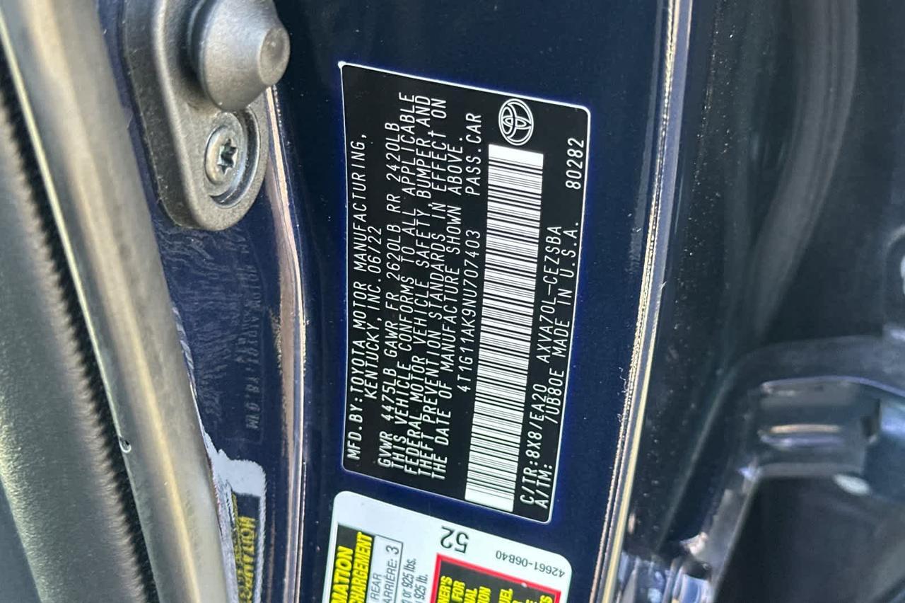 2022 Toyota Camry SE Roseville CA