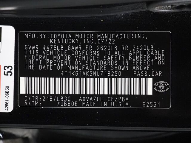 2022 Toyota Camry XSE *ADAPTIVE CRUISE, SAFETY ALERTS, BACKUP-CAMERA, COLOR TOUCHSCREEN, LEATHER, HEATED SEATS, KEYLESS ENTRY, 19 INCH ALLOYS, BLUETOOTH, ANDROID & APPLE Round Rock TX