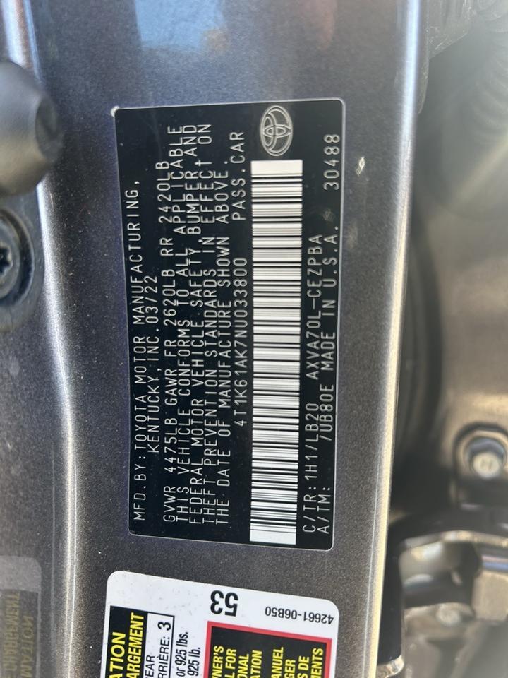 2022 Toyota Camry XSE Crestwood KY