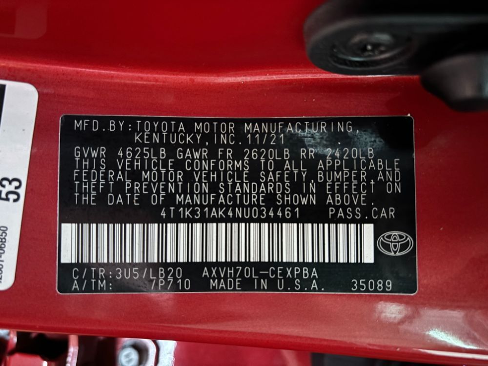 2022 Toyota Camry XSE Hybrid Franklin OH