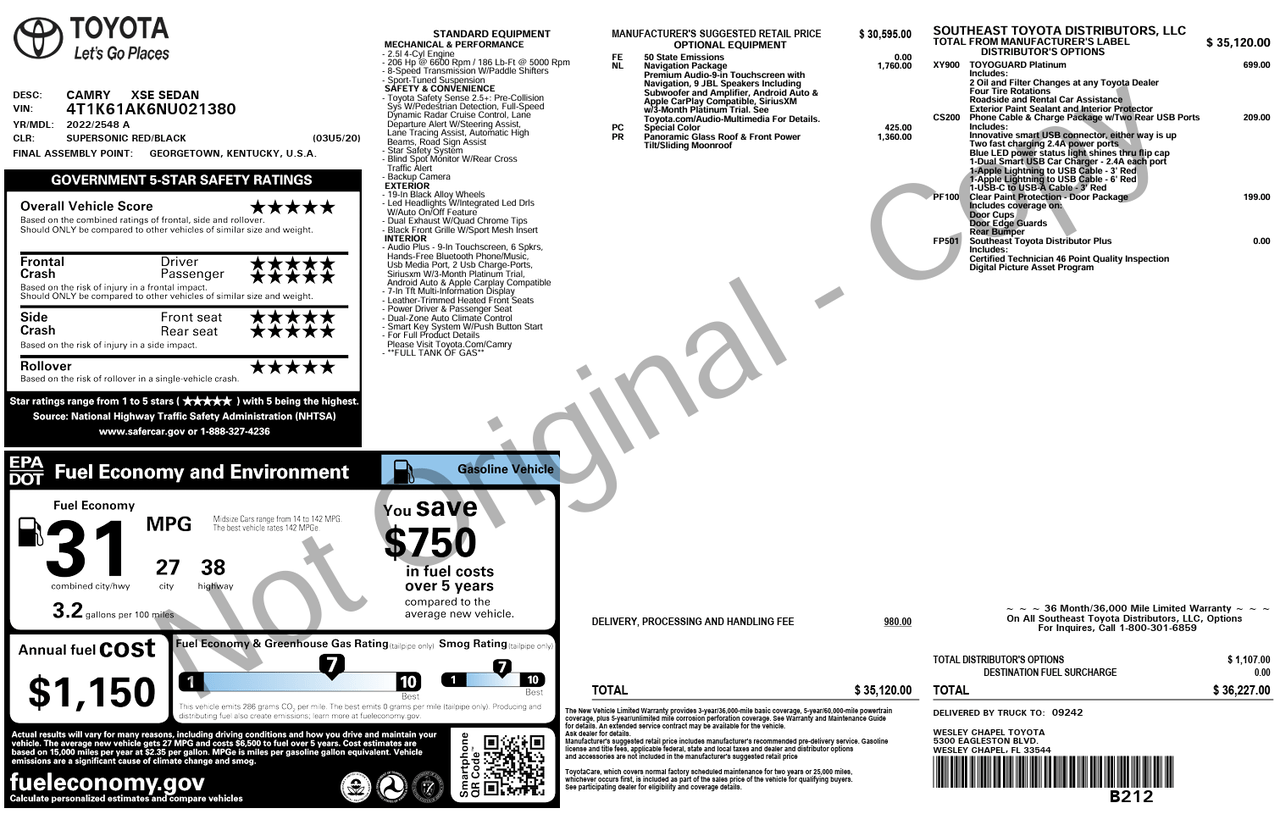2022 Toyota Camry XSE Knoxville TN