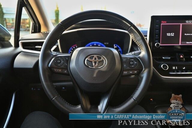 2022 Toyota Corolla Hybrid LE / Premium Interior Pkg / Power & Heated Leather Seats / Lane Departure & Blind Spot Alert / Apple CarPlay & Android / Adaptive Cruise / Keyless Entry & Start / Studless Winter Tires / 53 MPG Wasilla AK