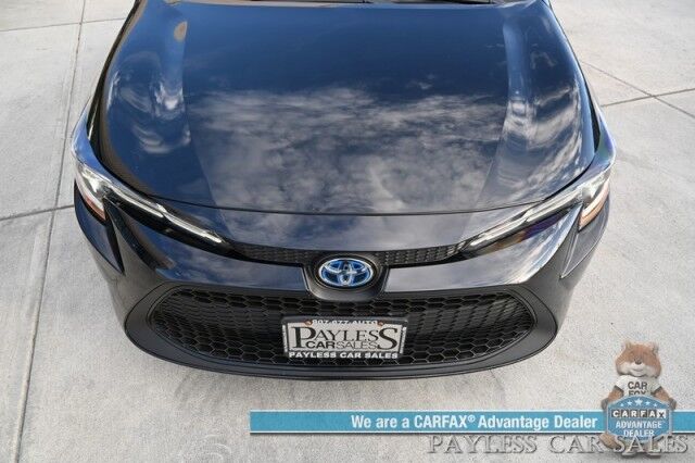 2022 Toyota Corolla Hybrid LE / Premium Interior Pkg / Power & Heated Leather Seats / Lane Departure & Blind Spot Alert / Apple CarPlay & Android / Adaptive Cruise / Keyless Entry & Start / Studless Winter Tires / 53 MPG Wasilla AK