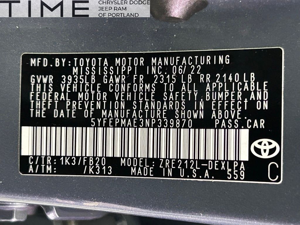 2022 Toyota Corolla LE Portland OR