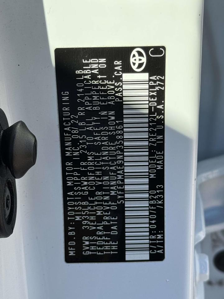 2022 Toyota Corolla LE Fredericksburg VA