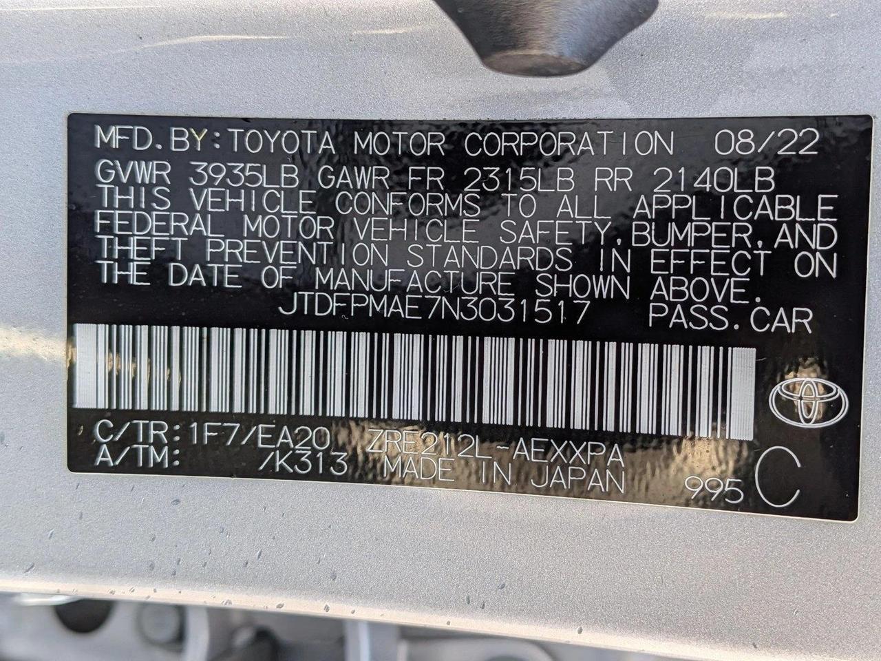 2022 Toyota Corolla XLE Roseville CA