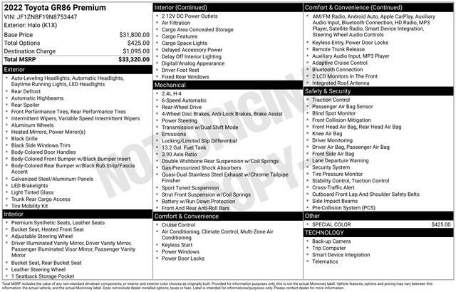 2022 Toyota GR86 Premium Raleigh NC