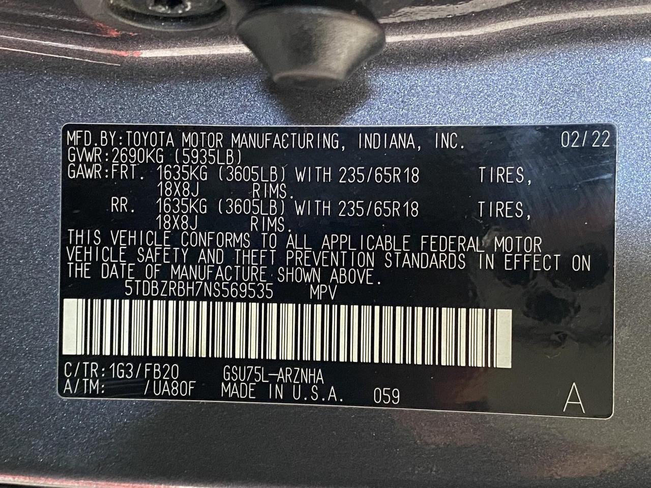 2022 Toyota Highlander LE Richmond Hill NY