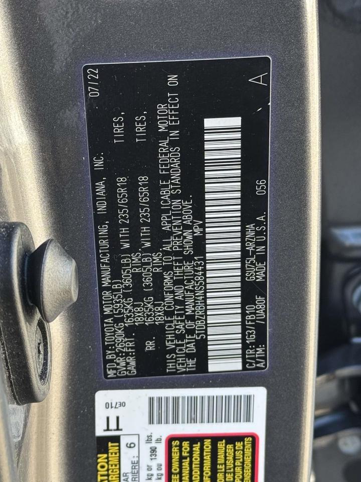 2022 Toyota Highlander LE Fredericksburg VA