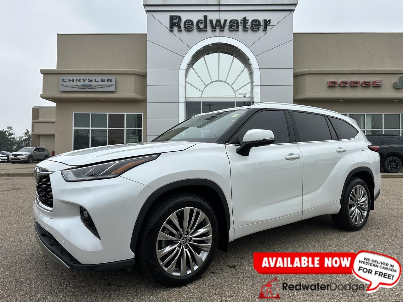 2022 Toyota Highlander Platinum AWD | Low KMs | V6 | Leather | Pano Moonroof | Touchscreen | JBL Audio | Power Liftgate