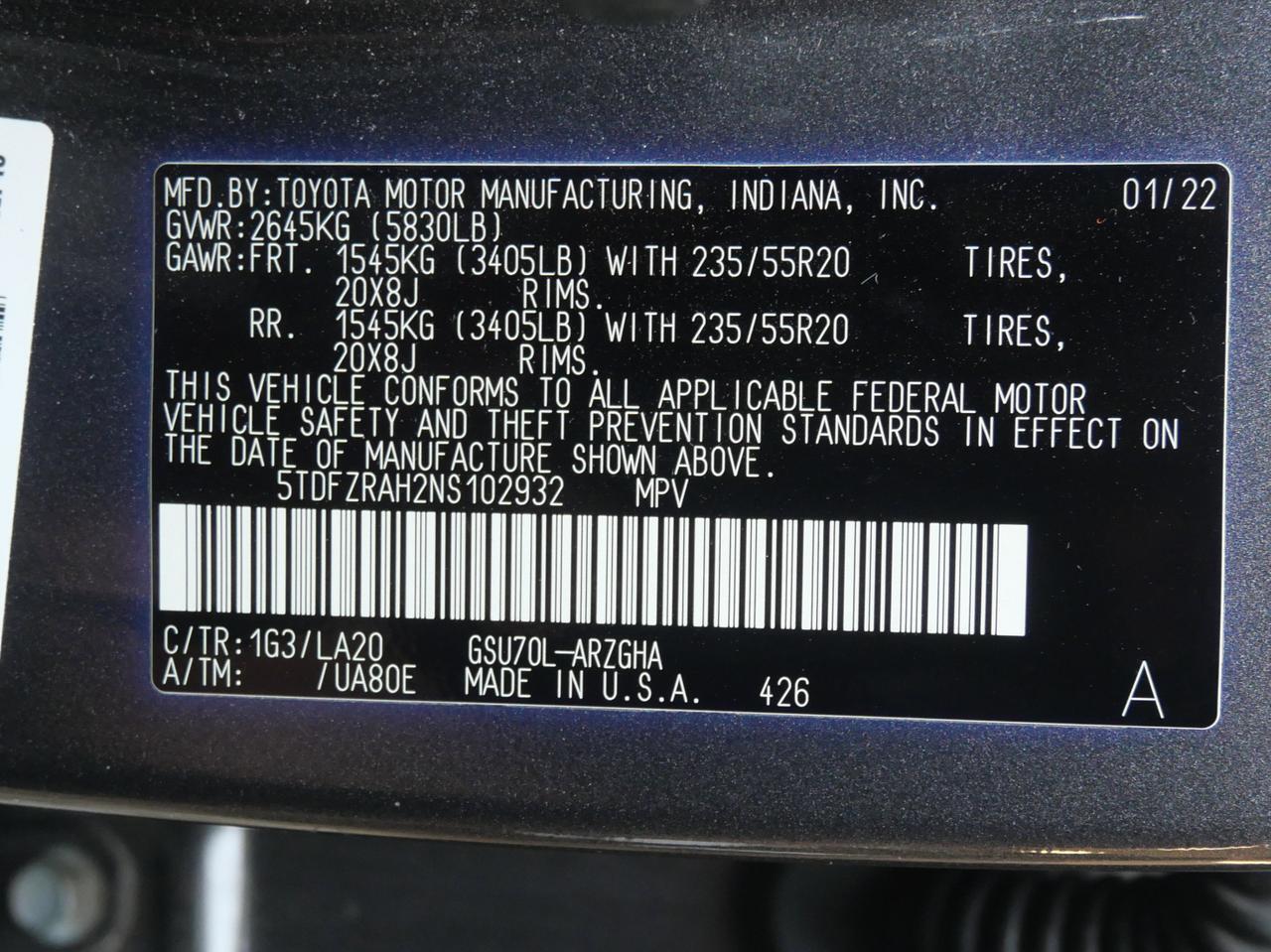 2022 Toyota Highlander Platinum San Juan TX