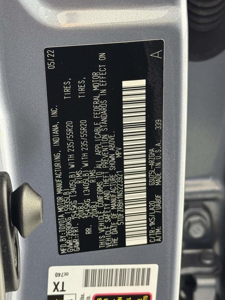 2022 Toyota Highlander Platinum Fredericksburg VA