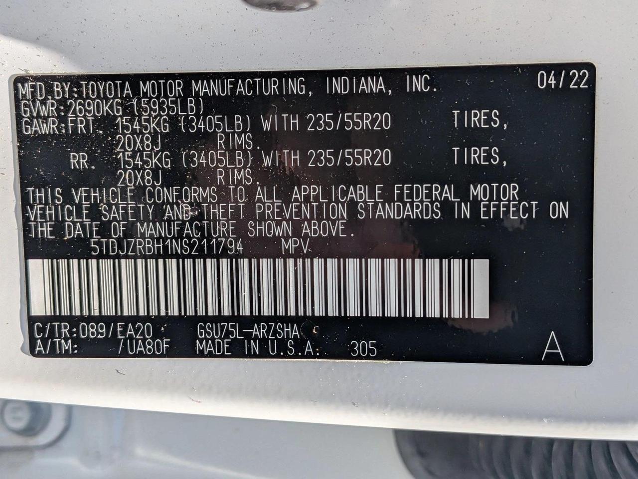 2022 Toyota Highlander XSE Roseville CA
