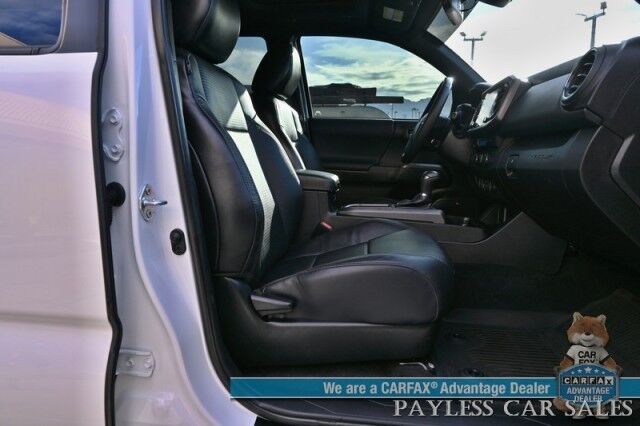 2022 Toyota Tacoma TRD Sport / 4X4 / Lifted / Advance Tech Pkg / Power & Heated Leather Seats / NAV / Sunroof / JBL Speakers / Blind Spot Alert / Lane & Collision Alert / Apple CarPlay & Android Auto / Tonneau Cover / Tow Pkg / 1-Owner Anchorage AK