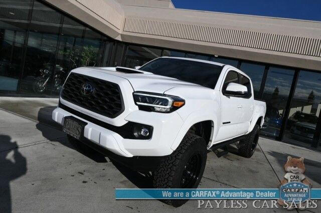 2022 Toyota Tacoma TRD Sport / 4X4 / Lifted / Advance Tech Pkg / Power & Heated Leather Seats / NAV / Sunroof / JBL Speakers / Blind Spot Alert / Lane & Collision Alert / Apple CarPlay & Android Auto / Tonneau Cover / Tow Pkg / 1-Owner Anchorage AK