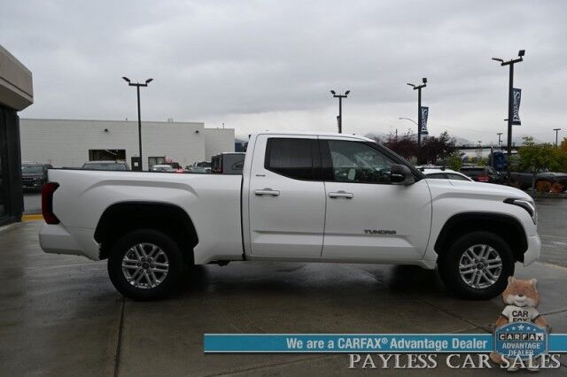 2022 Toyota Tundra 4WD SR5 / Premium & Convenience Pkg / 4X4 / Double Cab / Power & Heated Leather Seats / Heated Steering / Adaptive Cruise / Lane Depart & Blind Spot / Apple CarPlay & Android Auto / Bed Liner / Tow Pkg / 1-Owner Anchorage AK